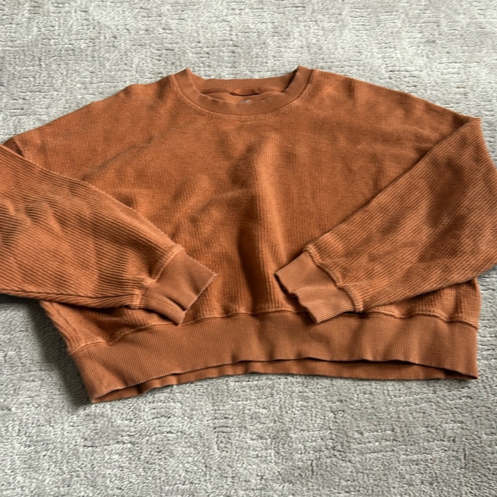 Dark orange cropped sweater, size medium